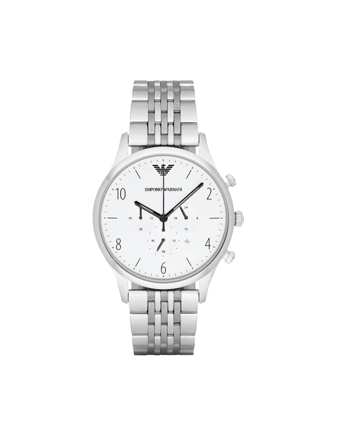 Emporio Armani Classic Chronograph Silver Dial Stainless Steel Watch For Men - AR1879 Watches Emporio Armani   