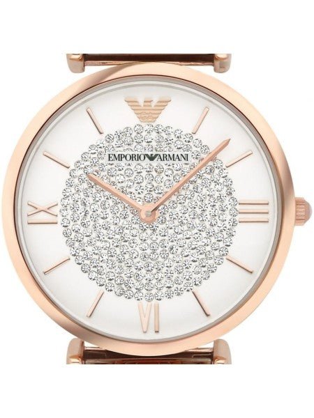 Emporio Armani Gianni T Bar White Dial Two Tone Stainless Steel Watch For Women - AR1926 Watches Emporio Armani   