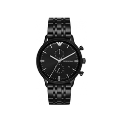 Emporio Armani Chronograph Black Dial Black Stainless Steel Watch For Men - AR1934 Watches Emporio Armani   