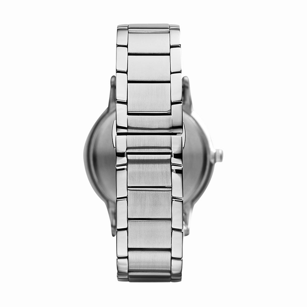 Emporio Armani Renato Blue Dial Silver Stainless Steel Watch For Men - AR2472 Watches Emporio Armani   