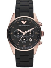 Emporio Armani Sportivo Black Dial Black Stainless Steel Watch For Men - AR5905 Watches Emporio Armani   