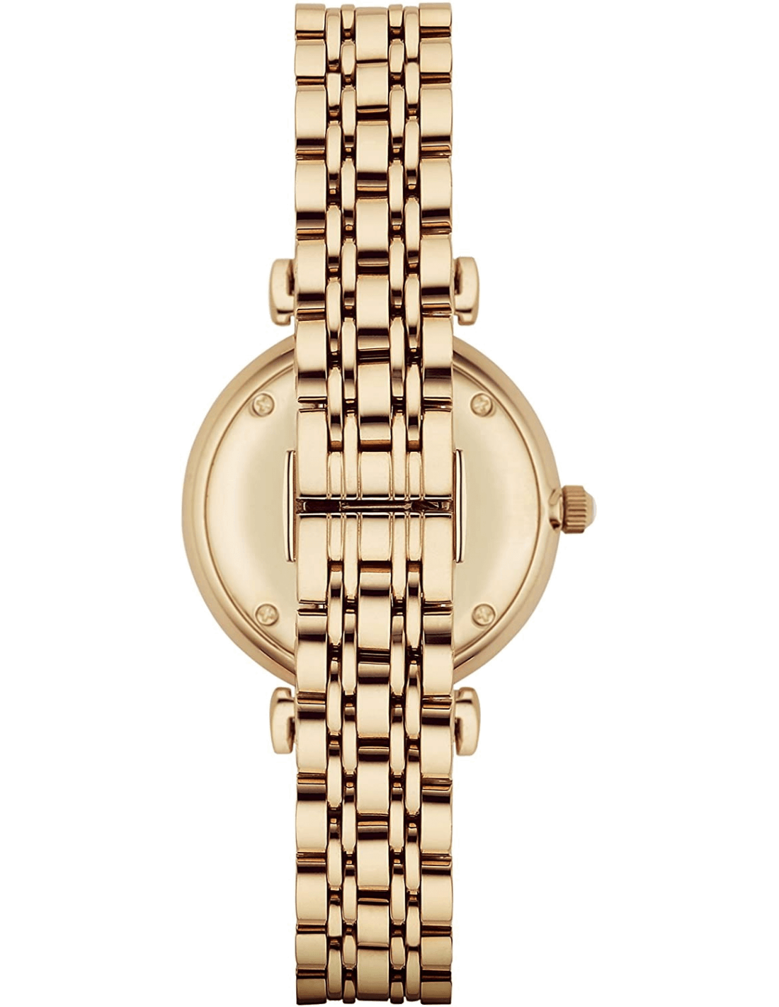 Emporio Armani Gianni T Bar White Mother of Pearl Dial Gold Stainless Steel Watch For Women - AR1907 Watches Emporio Armani   