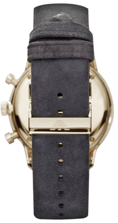 Emporio Armani Gianni Beige Dial Grey Leather Strap Watch For Men - AR0386 Watches Emporio Armani   