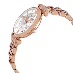 Emporio Armani T-Bar Gianni Crystal Pave Dial Rose Gold Stainless Steel Strap Watch For Women - AR11244 Watches Emporio Armani   