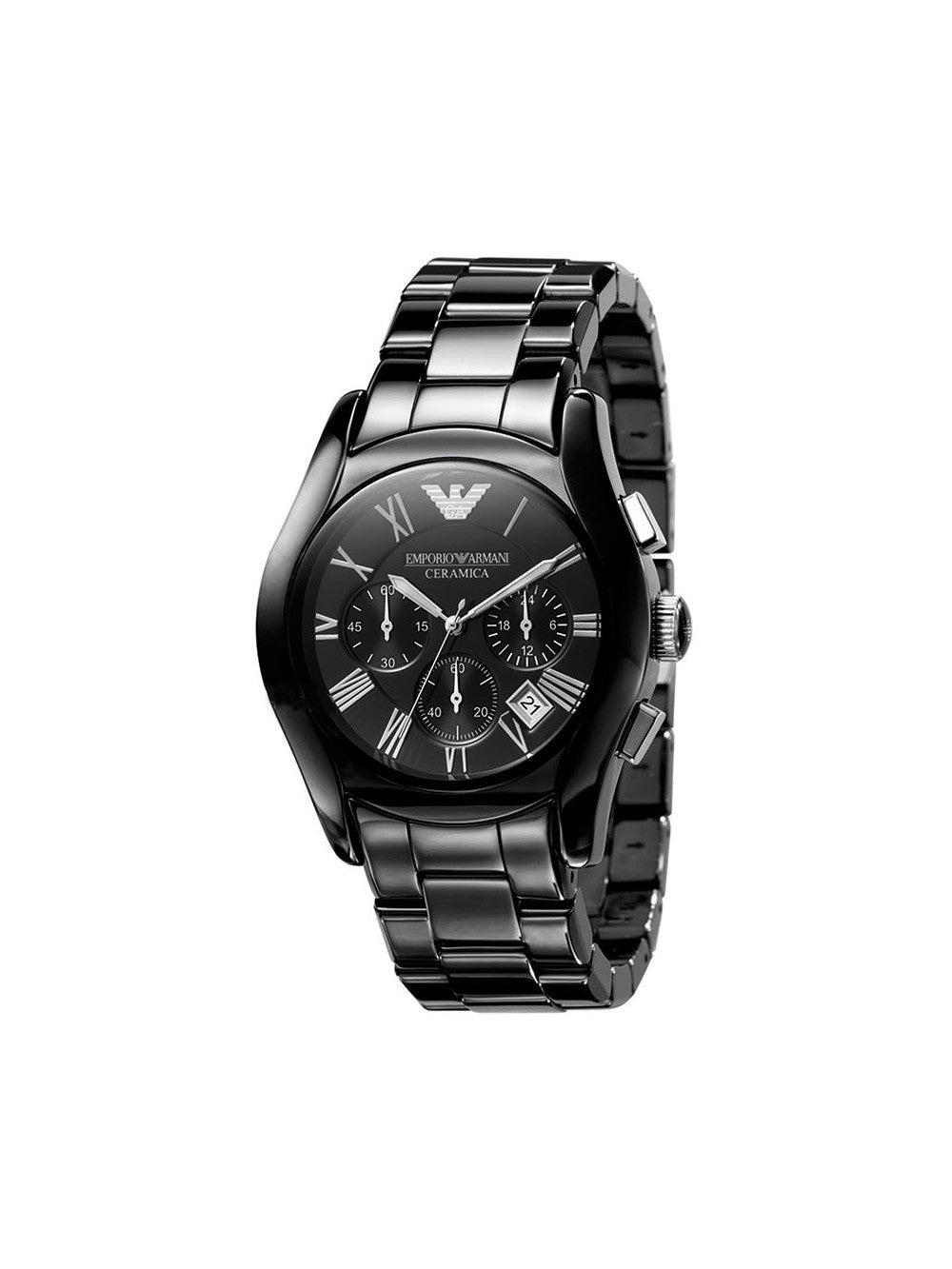 Emporio Armani Valente Chronograph Black Ceramic Watch For Men - AR1400 Watches Emporio Armani   