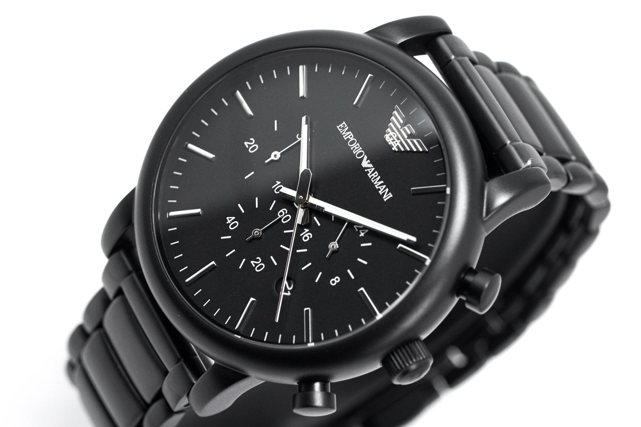 Emporio Armani Luigi Chronograph Black Dial Black Stainless Steel Watch For Men - AR1895 Watches Emporio Armani   