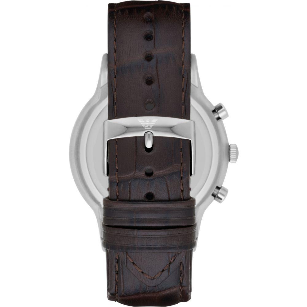 Emporio Armani Renato Chronograph Grey Dial Brown Leather Strap Watch For Men - AR2513 Watches Emporio Armani   