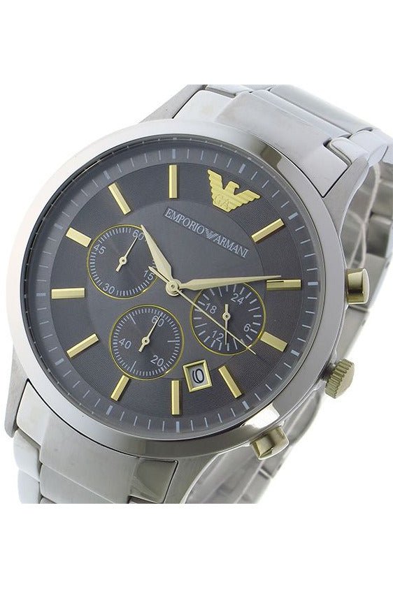 Emporio Armani Quartz Grey Dial Stainless Steel Watch For Men - AR11047 Watches Emporio Armani   