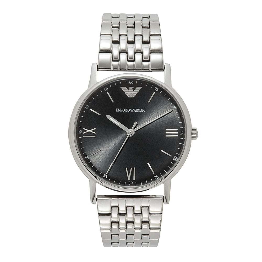 Emporio Armani Kappa Black Dial Stainless Steel Watch For Men - AR11152 Watches Emporio Armani   