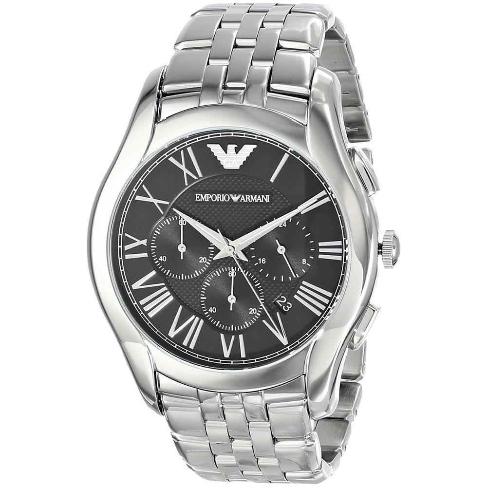 Emporio Armani Classic Chronograph Black Dial Stainless Steel Watch For Men - AR1786 Watches Emporio Armani   