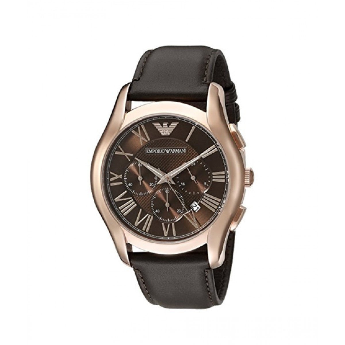 Emporio Armani Chronograph Brown Dial Brown Leather Strap Watch For Men - AR1701 Watches Emporio Armani   