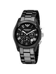 Emporio Armani Valente Chronograph Black Ceramic Watch For Men - AR1400 Watches Emporio Armani   