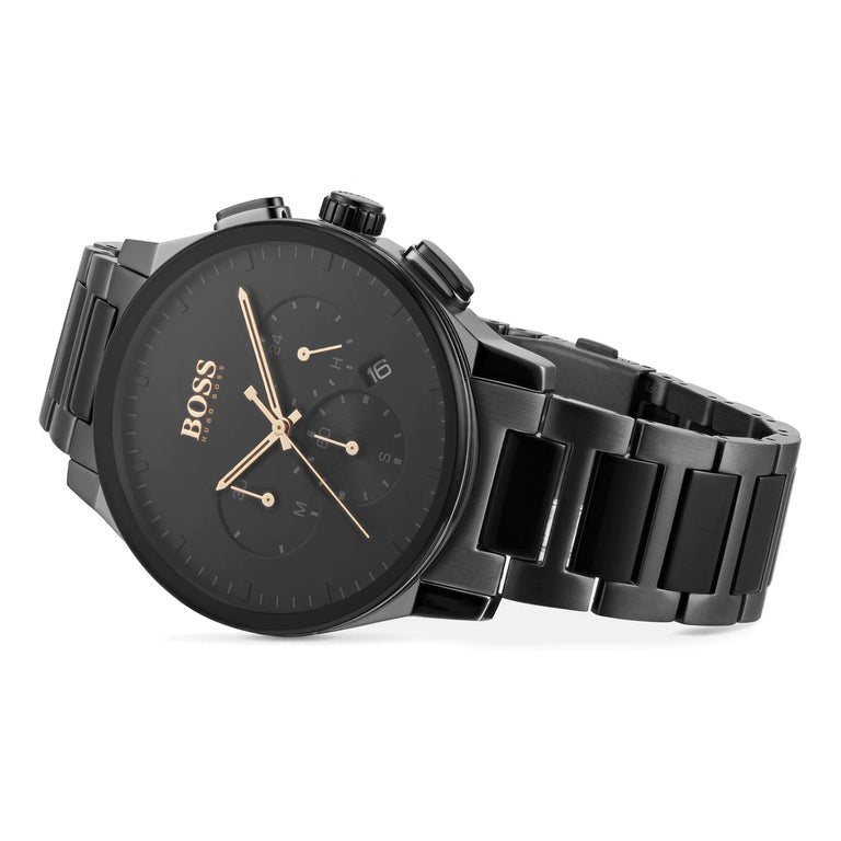 Hugo Boss Peak Black Dial Black Steel Strap Watch for Men - 1513814 Watches Hugo Boss   