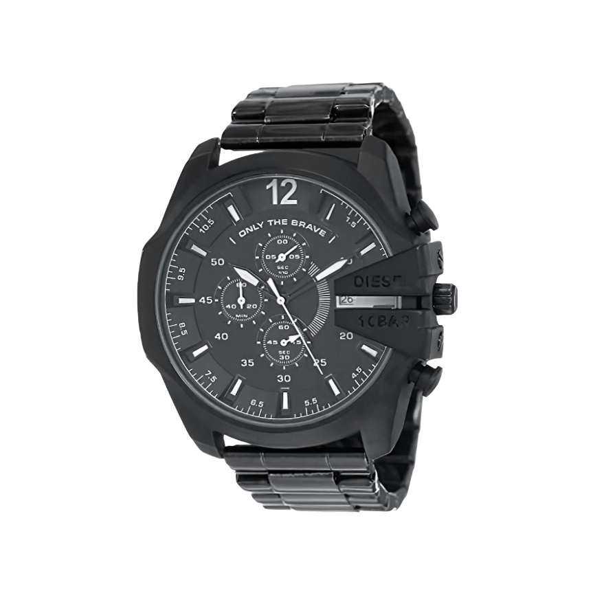 Diesel Mega Chief Chronograph Black Stainless Steel Watch For Men - DZ4283 Watches Diesel   