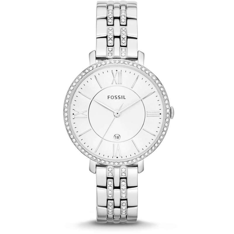 Fossil Jacqueline White Dial Silver Steel Strap Watch for Women - ES3545 Watches Fossil   