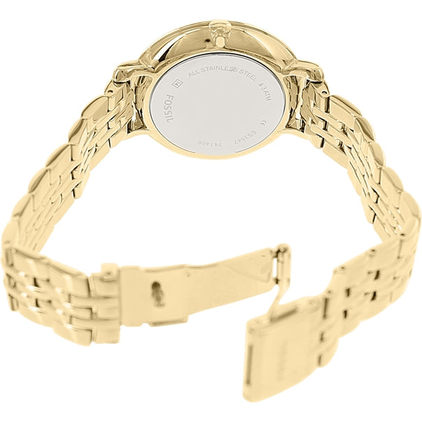 Fossil Jacqueline Gold Dial Gold Steel Strap Watch for Women - ES3547 Watches Fossil   