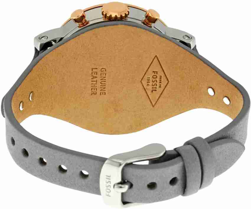 Fossil Original Boyfriend White Dial Light Blue Leather Strap Watch for Women - ES4045 Watches Fossil   