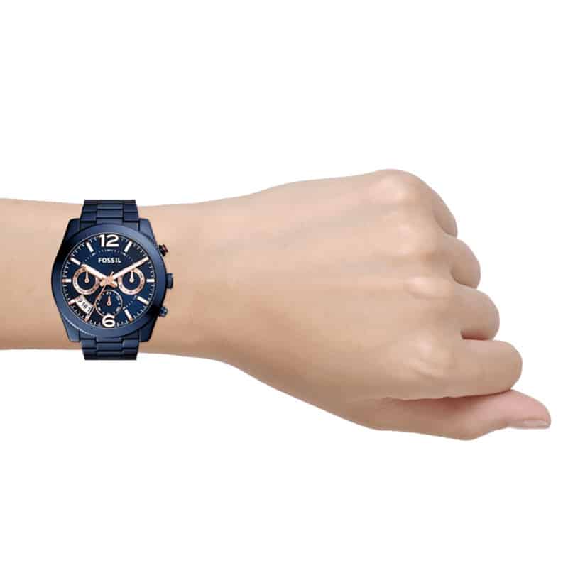 Fossil Perfect Boyfriend Multifunction Blue Dial Blue Steel Strap Watch for Women - ES4093 Watches Fossil   