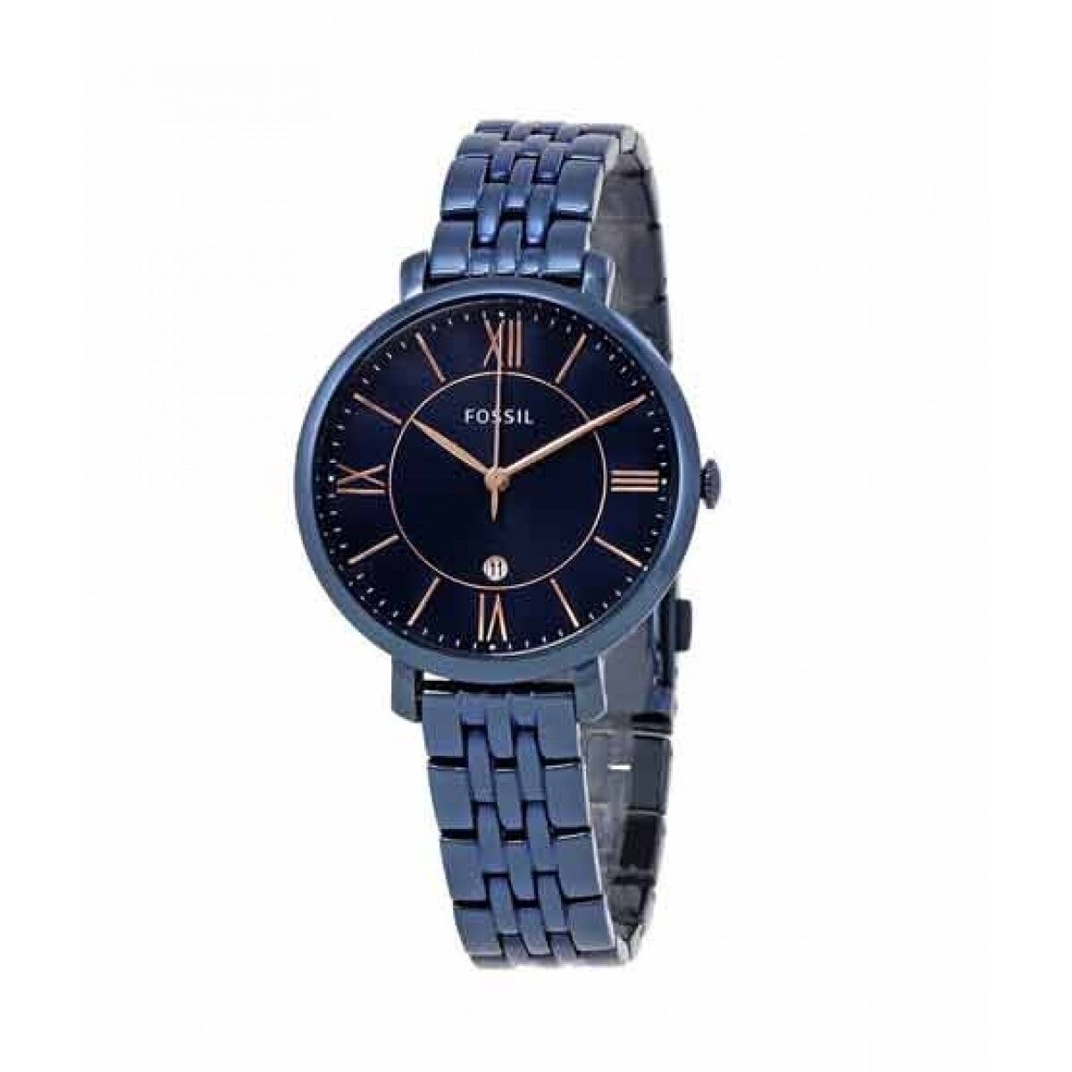 Fossil Jacqueline Blue Dial Blue Steel Strap Watch for Women - ES4094 Watches Fossil   