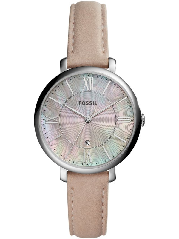 Fossil Jacqueline Blush Mother of Pearl Dial Pink Leather Strap Watch for Women - ES4151 Watches Fossil   