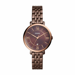 Fossil Jacqueline Brown Dial Brown Steel Strap Watch for Women - ES4275 Watches Fossil   