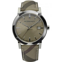 Burberry The City Nova Beige Dial Textured Leather Strap Watch for Women - BU9023 Watches Burberry   