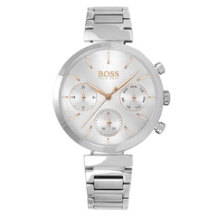 Hugo Boss Flawless Silver Dial Silver Steel Strap Watch for Women - 1502530 Watches Hugo Boss   