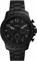 Fossil Bowman Chronograph Black Dial Black Steel Strap Watch for Men - FS5603 Watches Fossil   