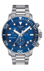 Tissot Seaster 1000 Chronograph Blue Dial Silver Stainless Steel Strap Watch For Men - T120.417.11.041.00 Watches Tissot   