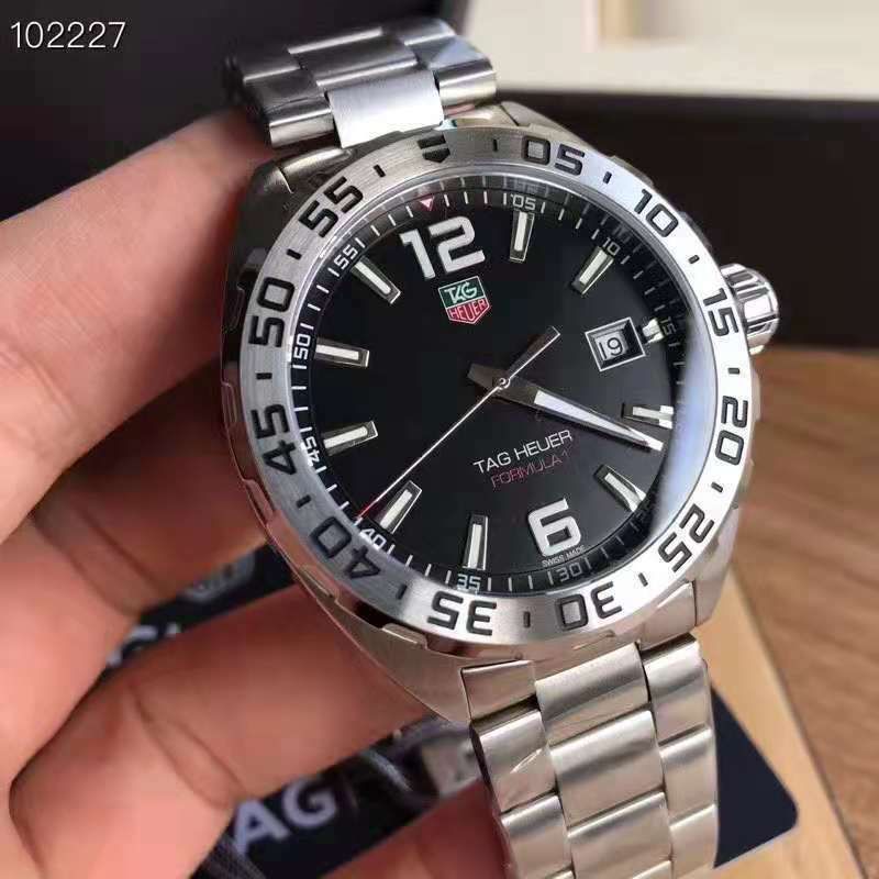 Tag Heuer Formula 1 Stainless Steel 41mm Black Dial Silver Steel Strap Watch for Men - WAZ1112.BA0875 Watches Tag Heuer   