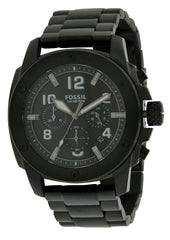 Fossil Machine Chronograph Black Dial Black Steel Strap Watch for Men - FS4927 Watches Fossil   