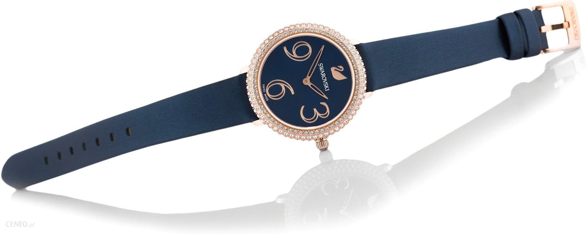 Swarovski Crystal Frost Blue Dial Blue Leather Strap Watch for Women - 5484061 Watches Swarovski   