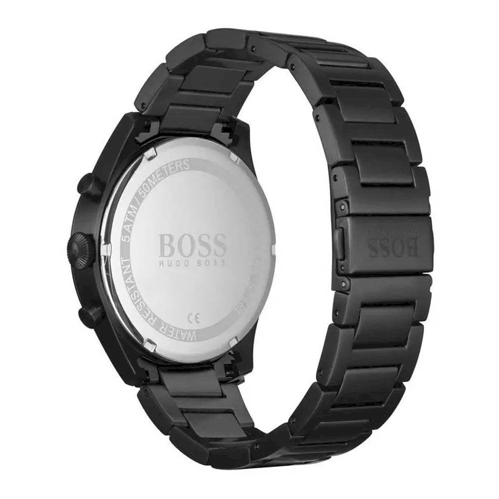 Hugo Boss Pioneer Black Dial Black Steel Strap Watch for Men - 1513714 Watches Hugo Boss   