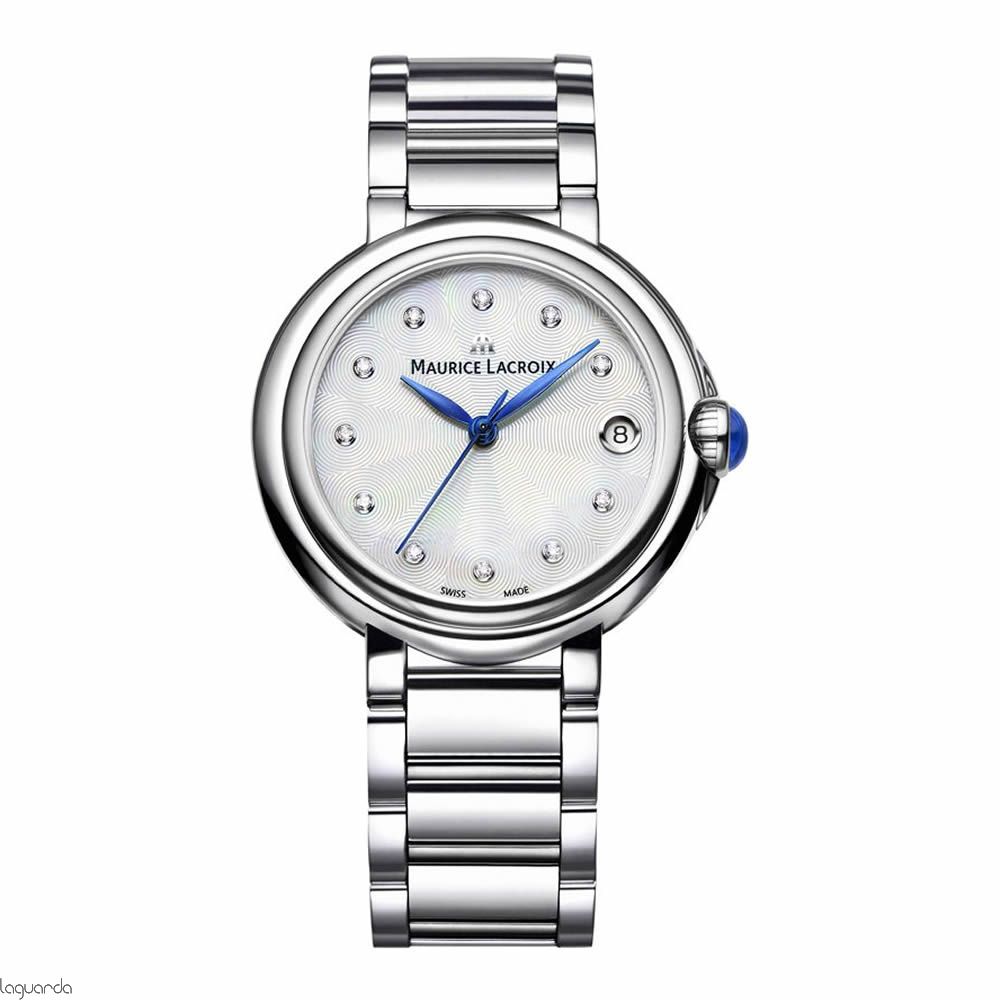 Maurice Lacroix Fiaba Mother of Pearl Dial Silver Steel Strap Watch for Women - FA1004-SS002-170-1 Watches Maurice Lacroix   