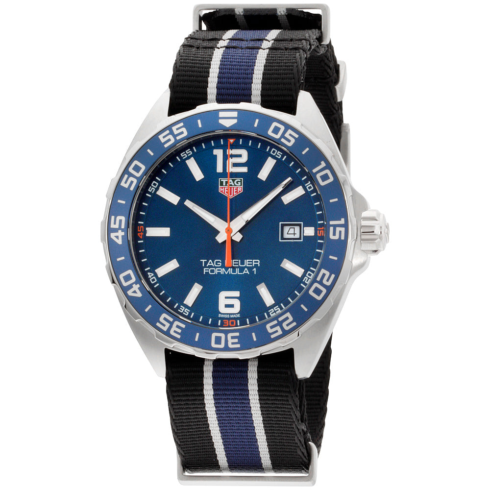 Tag Heuer Formula 1 Quartz 43mm Blue Dial Two Tone NATO Strap Watch for Men - WAZ1010.FC8197 Watches Tag Heuer   