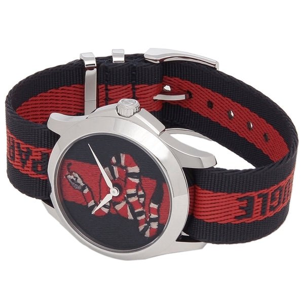 Gucci Le Marche Des Merveilles Blue Red Dial Blue Red Nylon Strap Unisex Watch - YA126493 Watches Gucci   