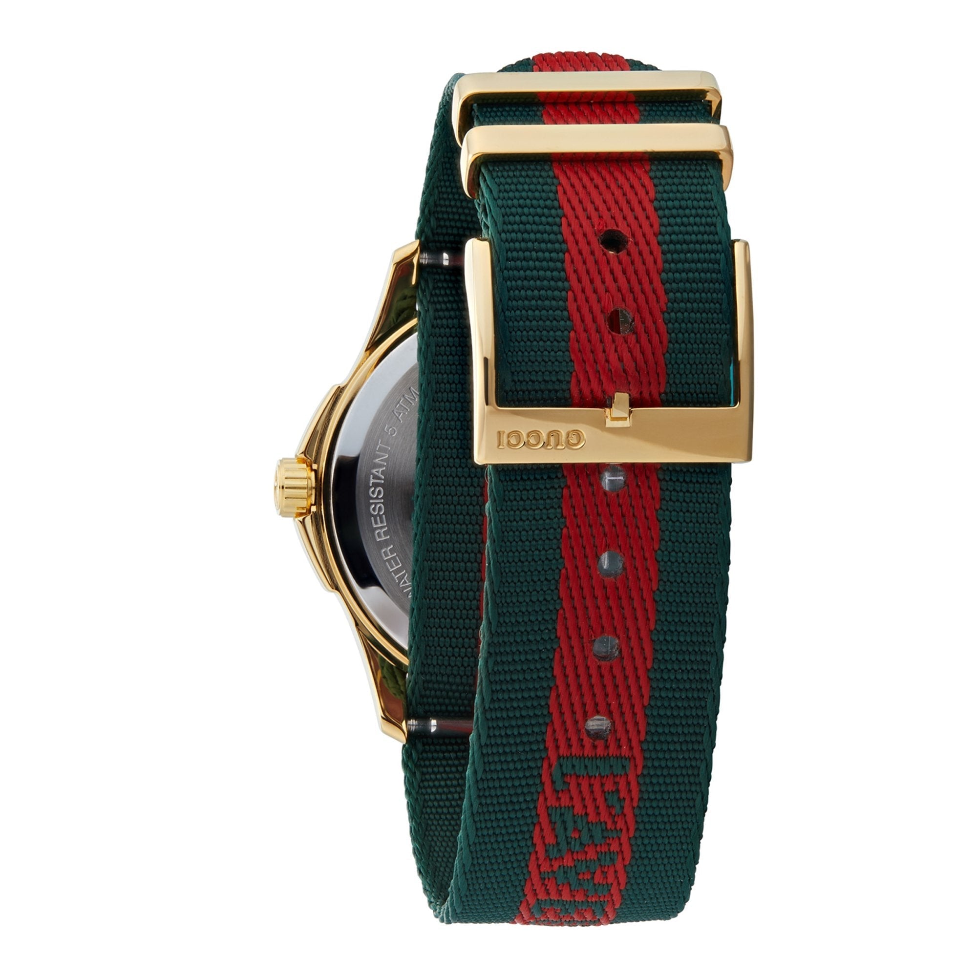 Gucci Le Marche des Merveilles Green & Red Dial Green & Red NATO Strap Unisex Watch - YA126487 Watches Gucci   
