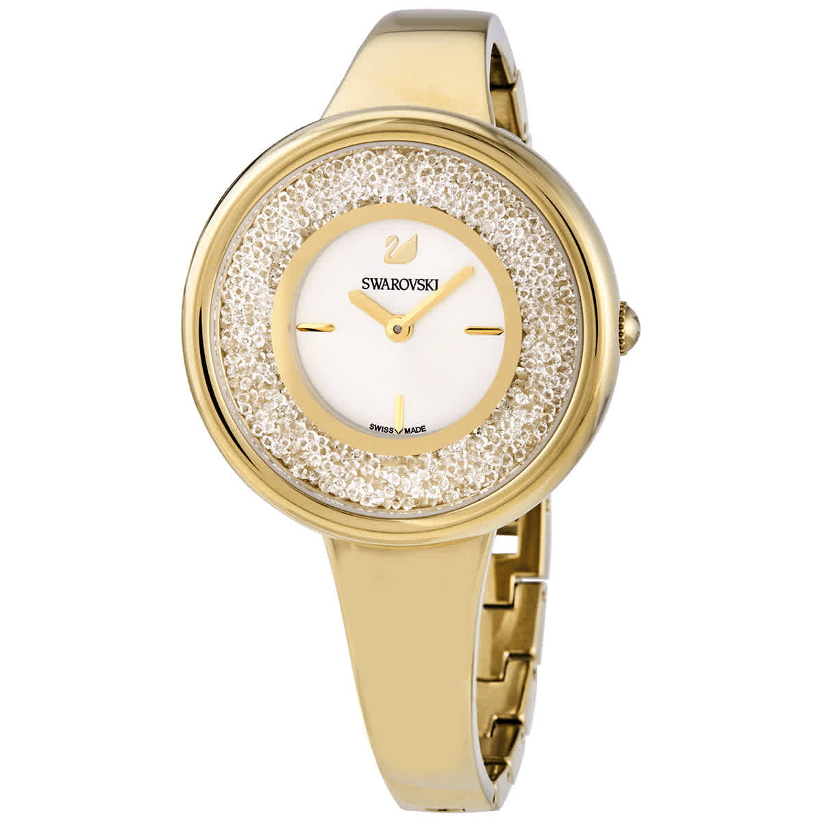 Swarovski Crystalline Bracelet White Dial Gold Steel Strap Watch for Women - 5269253 Watches Swarovski   