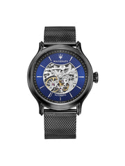 Maserati Epoca Automatic Skeleton Blue Dial Mesh Bracelet Watch For Men - R8823118002 Watches Maserati   