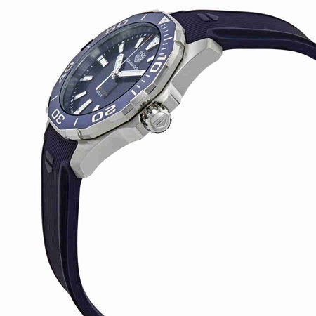 Tag Heuer Aquaracer 41mm Blue Dial Blue Rubber Strap Watch for Men - WAY111C.FT6155 Watches Tag Heuer   