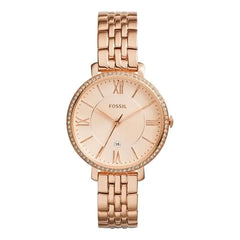 Fossil Jacqueline Rose Gold Dial Rose Gold Steel Strap Watch for Women - ES3632 Watches Fossil   