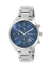 Hugo Boss Grand Prix Blue Dial Silver Steel Strap Watch for Men - 1513478 Watches Hugo Boss   
