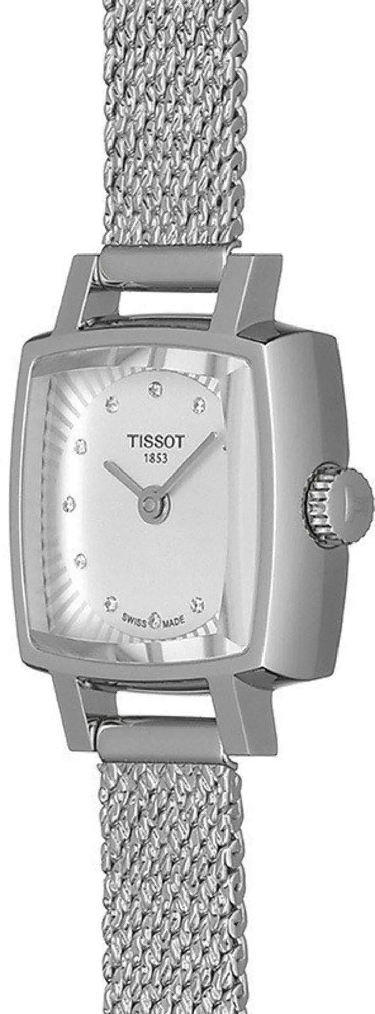 Tissot Lovely Square Silver Dial Silver Mesh Bracelet Watch For Women - T058.109.11.036.00 Watches Tissot   