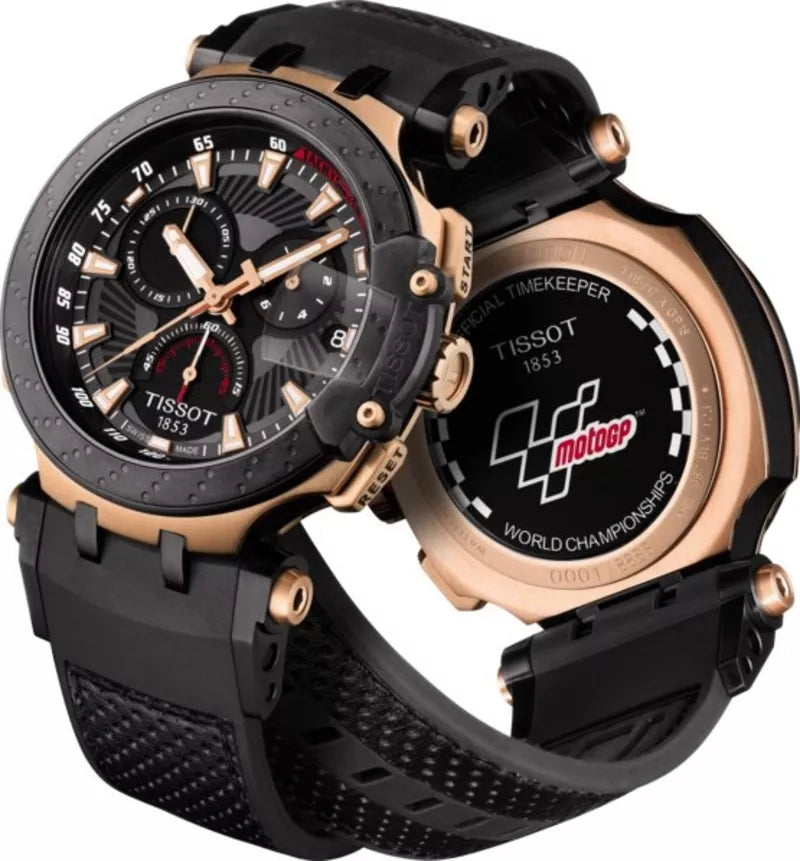 Tissot T Race Quartz Chronograph Black Dial Silicon Strap Watch For Men - T115.417.37.051.00 Watches Tissot   