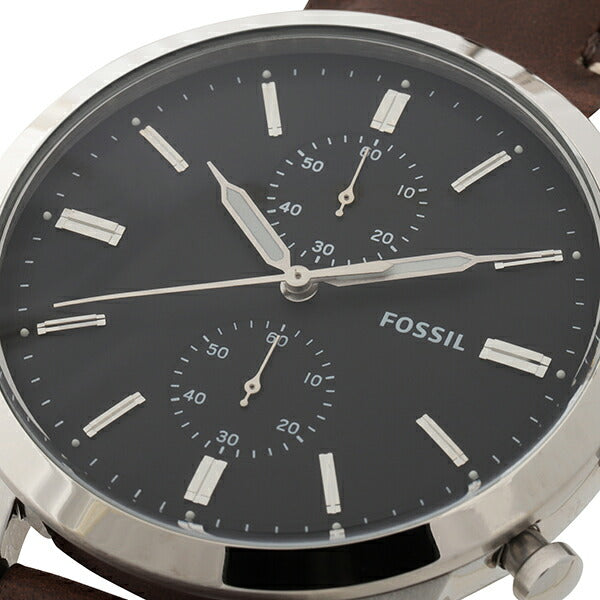 Fossil Townsman Chronograph Black Dial Brown Leather Strap Watch for Men  - FS5280 Watches Fossil   