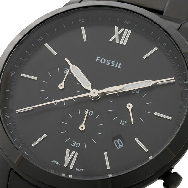 Fossil Neutra Chronograph Black Dial Black Steel Strap Watch for Men - FS5474 Watches Fossil   