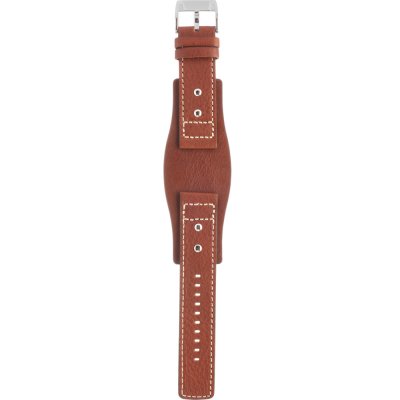 Fossil Boyfriend Chronograph White Dial Brown Leather Strap Watch for Women - ES3837 Watches Fossil   