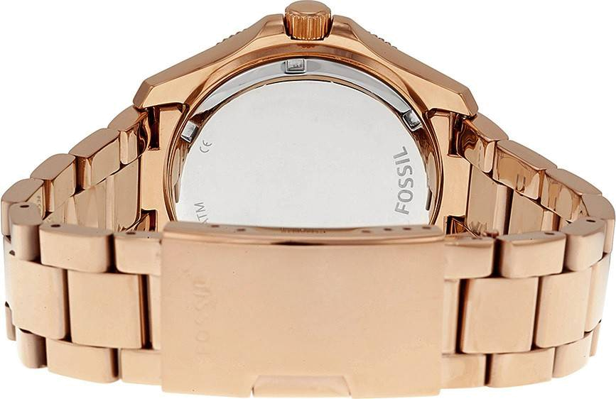 Fossil Cecile Rose Gold Dial Rose Gold Steel Strap Watch for Women - AM4483 Watches Fossil   