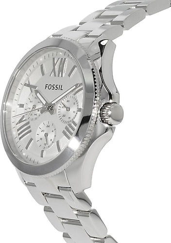 Fossil Cecile Multifunction Silver Dial Silver Steel Strap Watch for Women - AM4509 Watches Fossil   