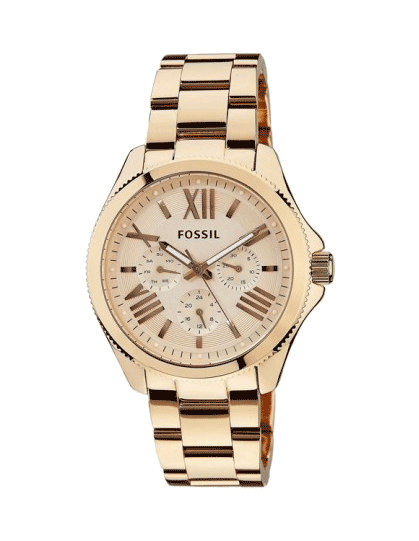 Fossil Cecile Rose Gold Dial Rose Gold Steel Strap Watch for Women - AM4511 Watches Fossil   